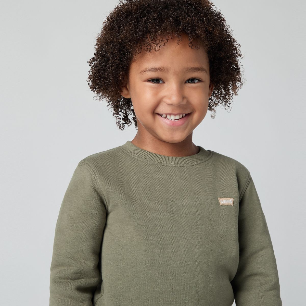Kids Mini Logo Crewneck Sweatshirt — Deep Lichen Green - Green