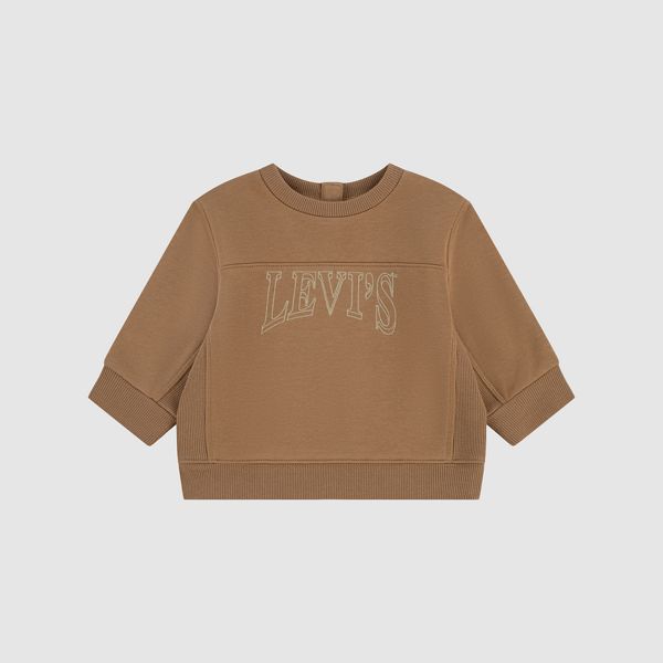 Baby Vintage Collegiate Crewneck Sweatshirt — Foxtrot - Neutral