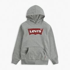 Kids Batwing Screenprint Hoodie — Grey Heather - Grey 4