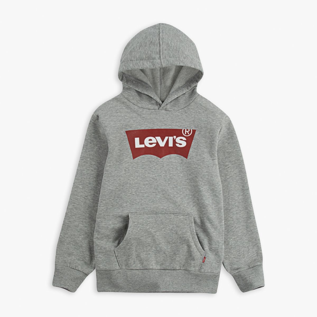 Teenager Batwing Screenprint Hoodie — Grey Heather - Grey
