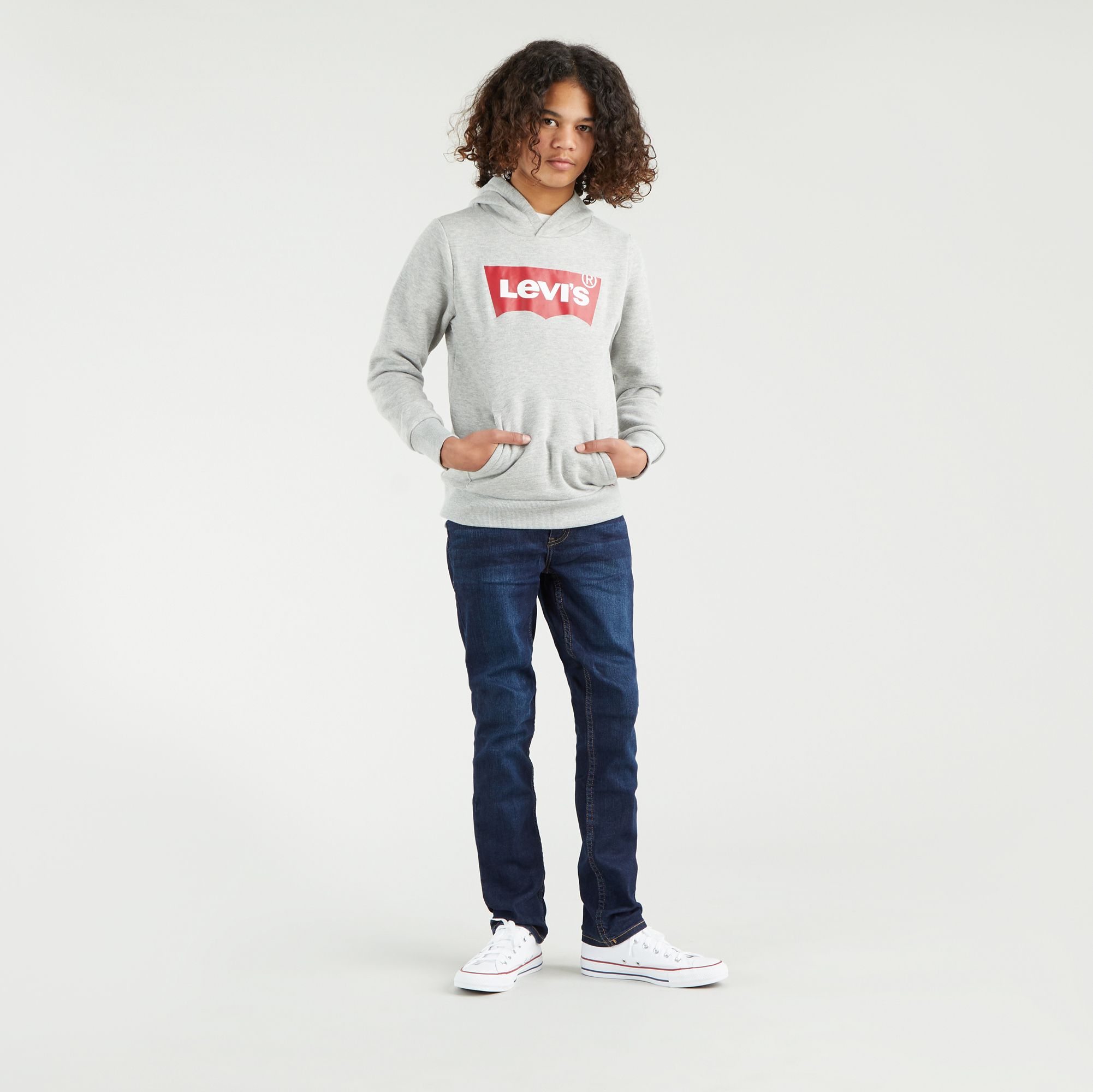 Batwing Screenprint huvtröja för tonåringar 3