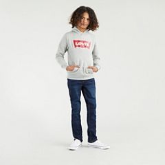 Teenager Batwing Screenprint Hoodie — Grey Heather - Grey 3