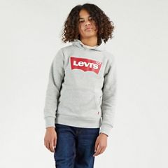 Teenager Batwing Screenprint Hoodie — Grey Heather - Grey 1