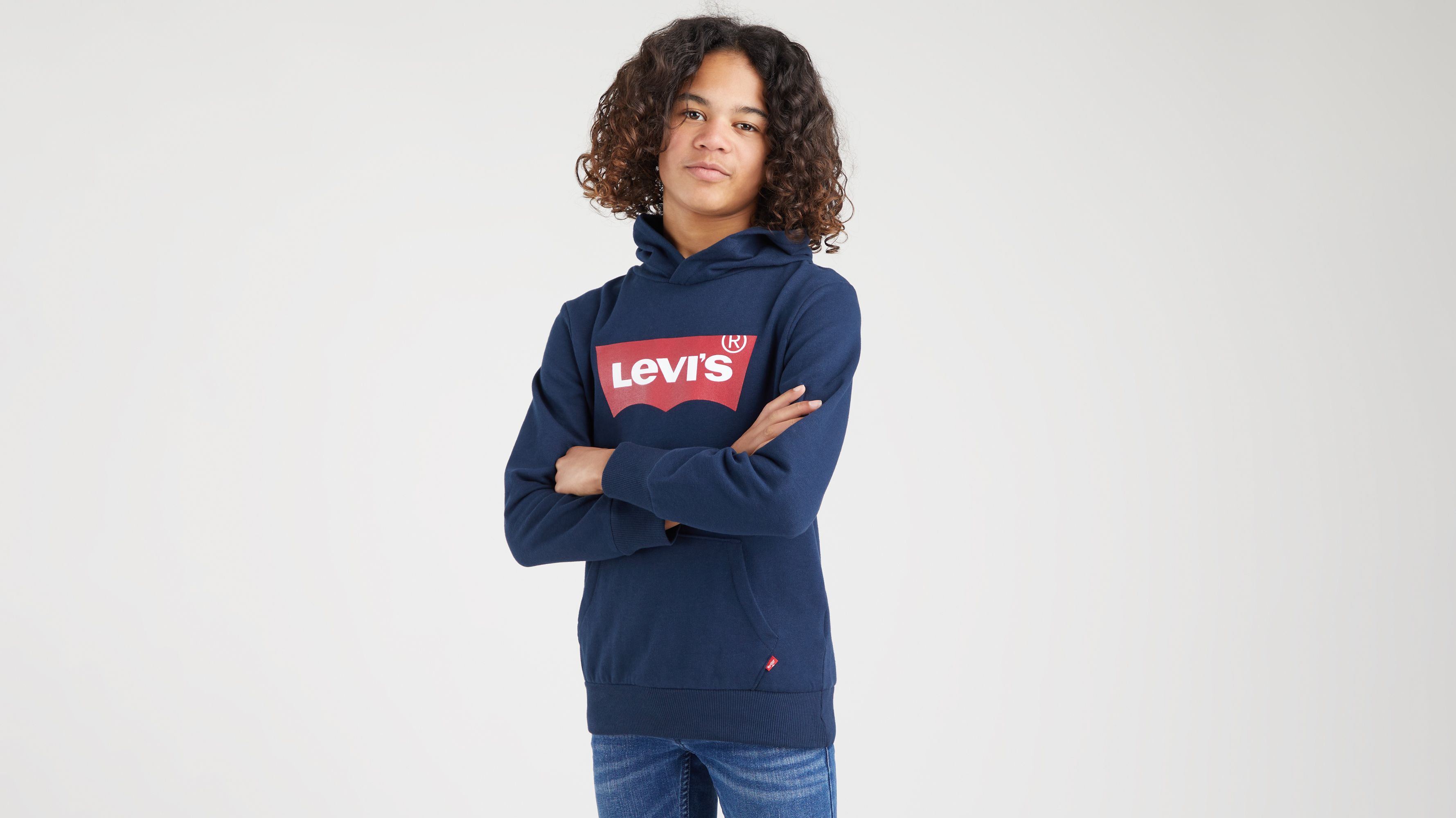 Teenager Batwing Screenprint Hoodie 1