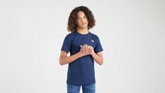 Teenager Batwing  Tee — Dress Blues - Blue 3