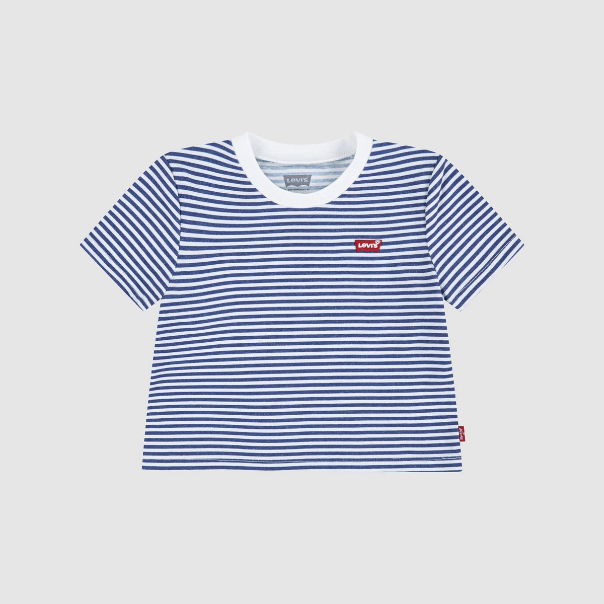 Baby Striped Mini Batwing Tee — True Navy - Blue