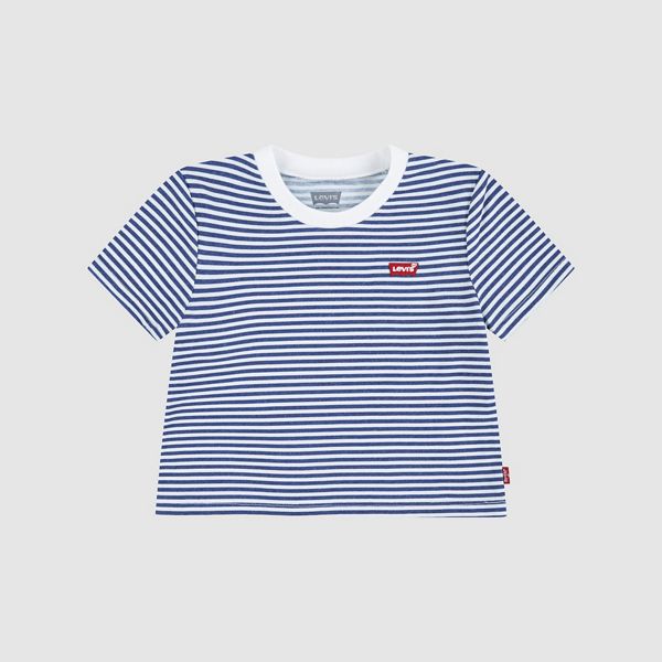 Baby Striped Mini Batwing Tee — True Navy - Blue