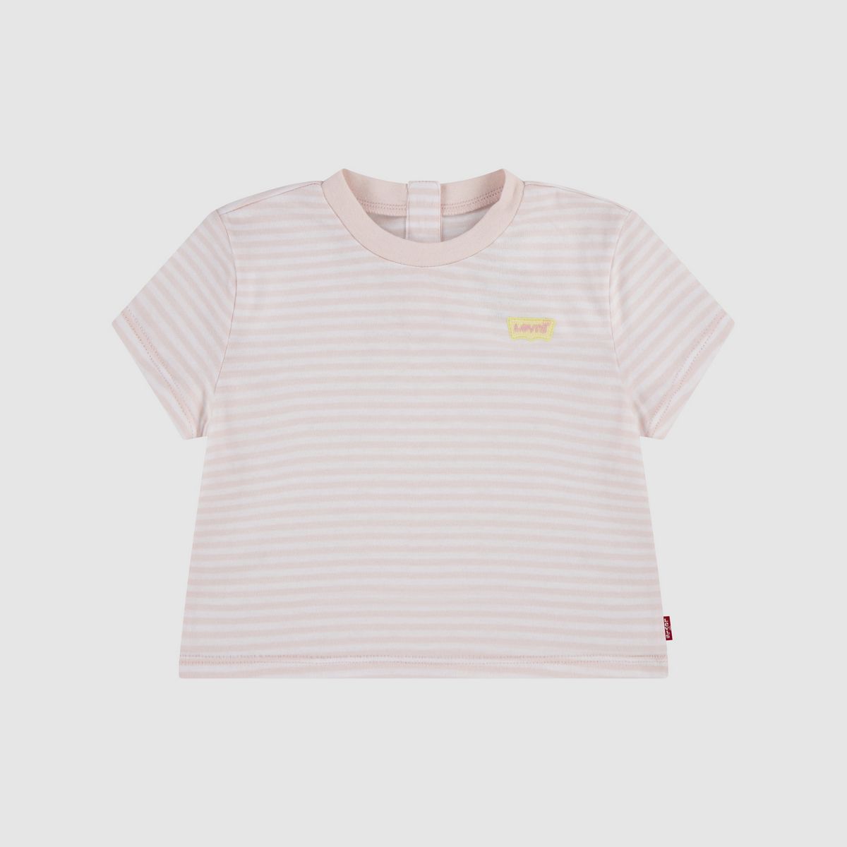 Baby Striped Mini Batwing Tee — Crystal Pink - Pink