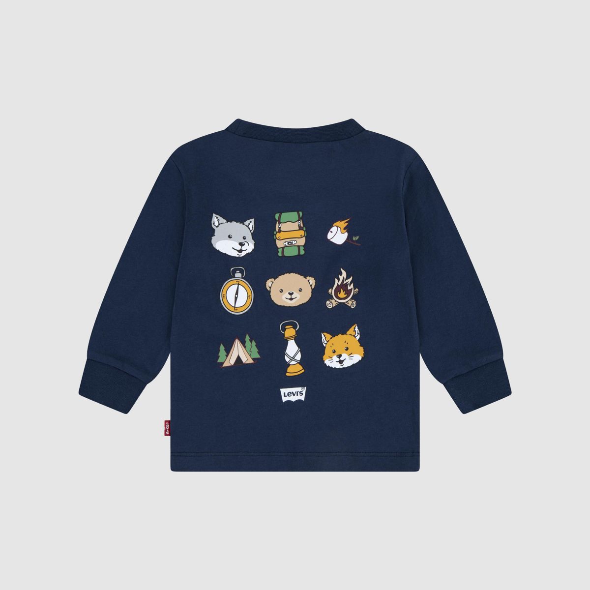 Baby Critter Hiking Icons Tee — Dress Blues - Blue