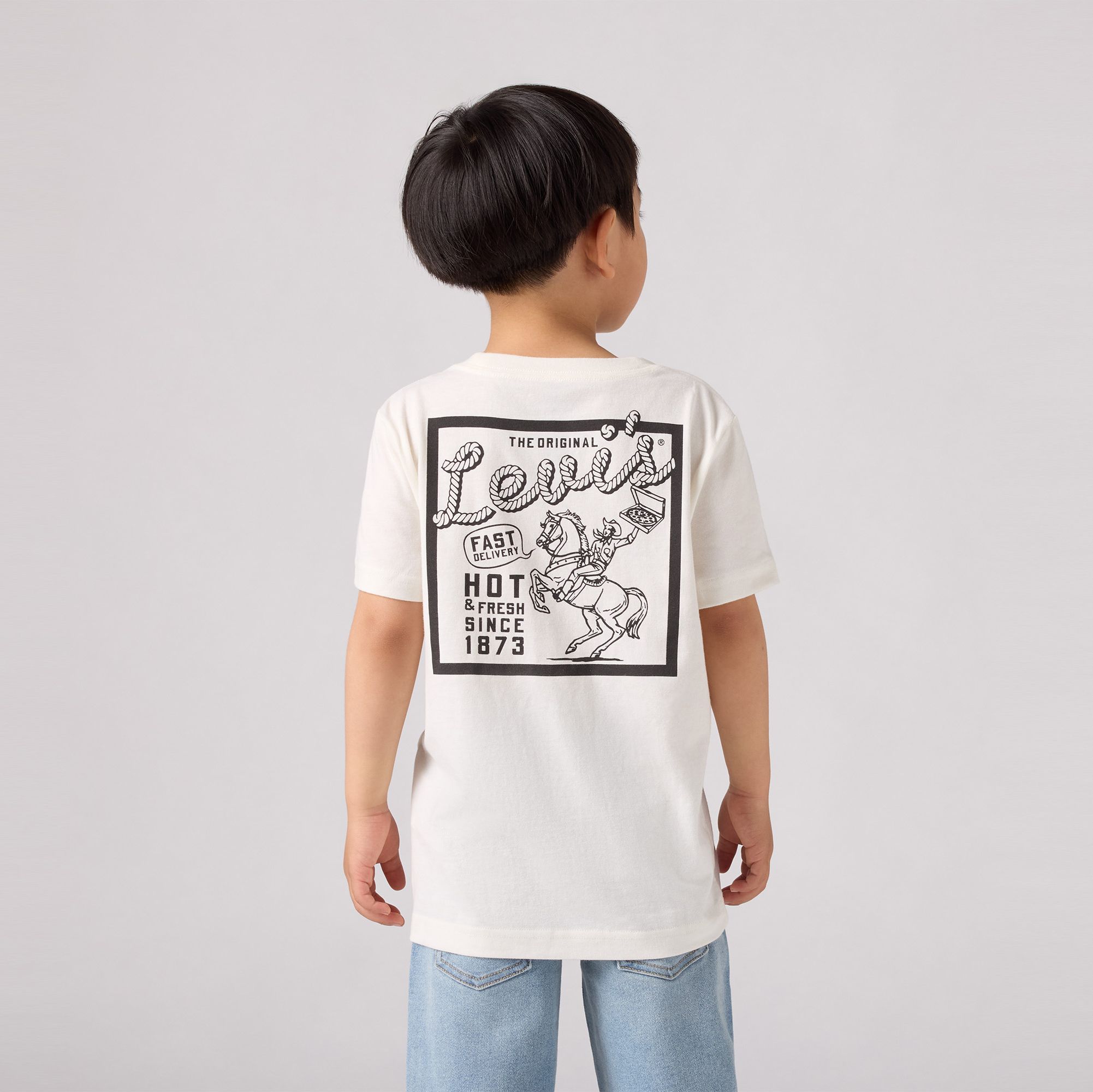 Camiseta Pizza Delivering Cowboy infantil 3