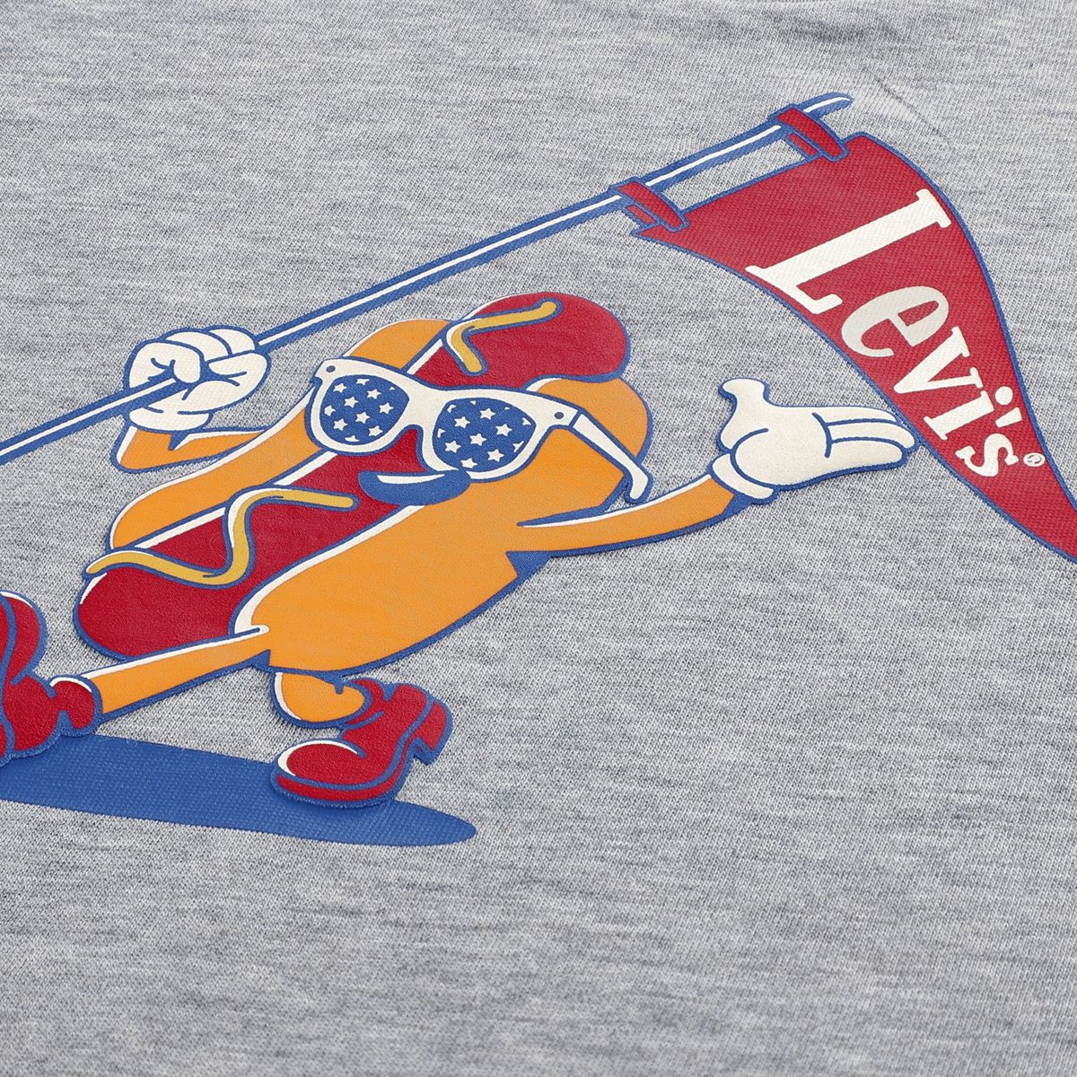 Baby Parading Hot Dog Tee — Grey Heather - Grey