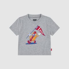 Baby Parading Hot Dog Tee — Grey Heather - Grey 1