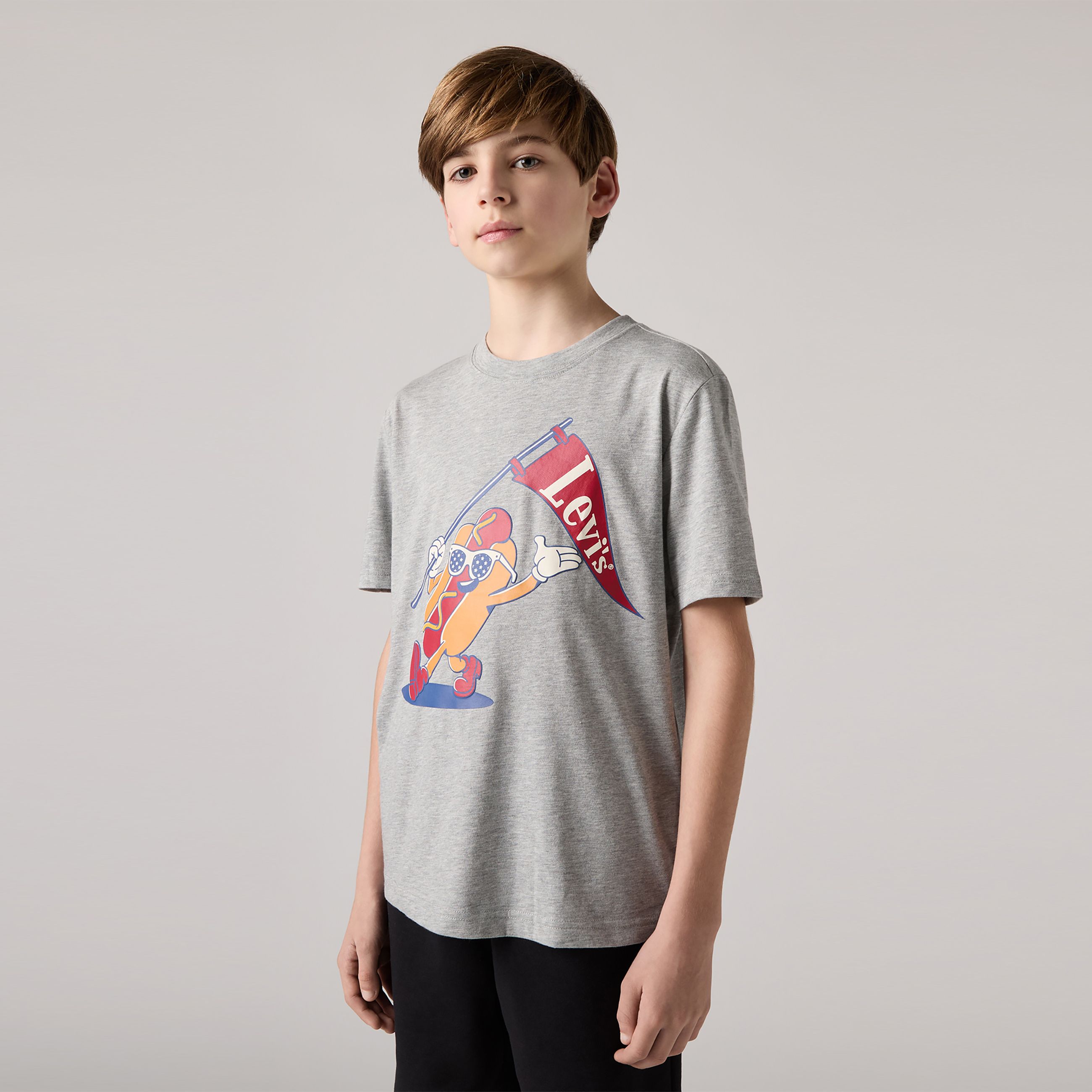 Teenager Parading Hot Dog Tee 5