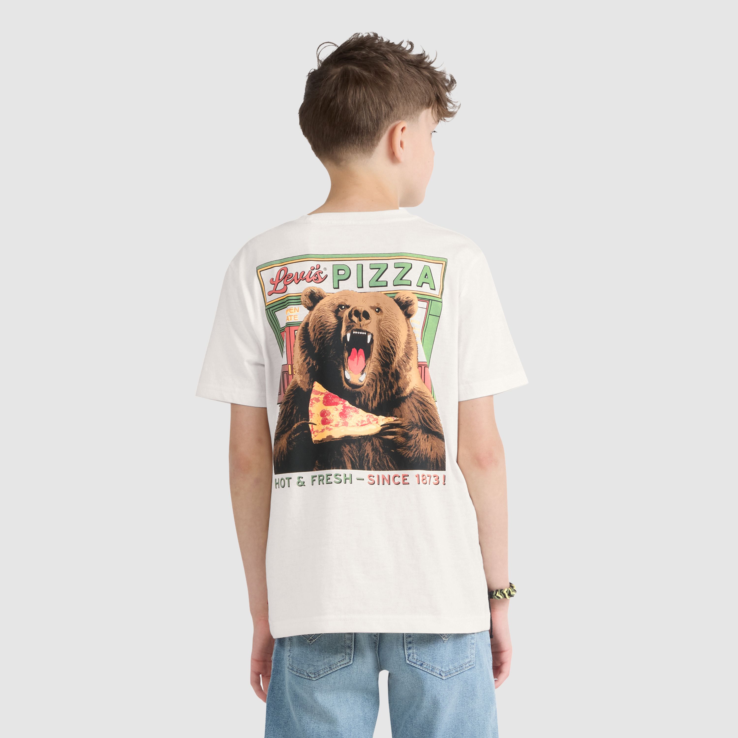 Teenager Pizza Loving Bear Tee 3