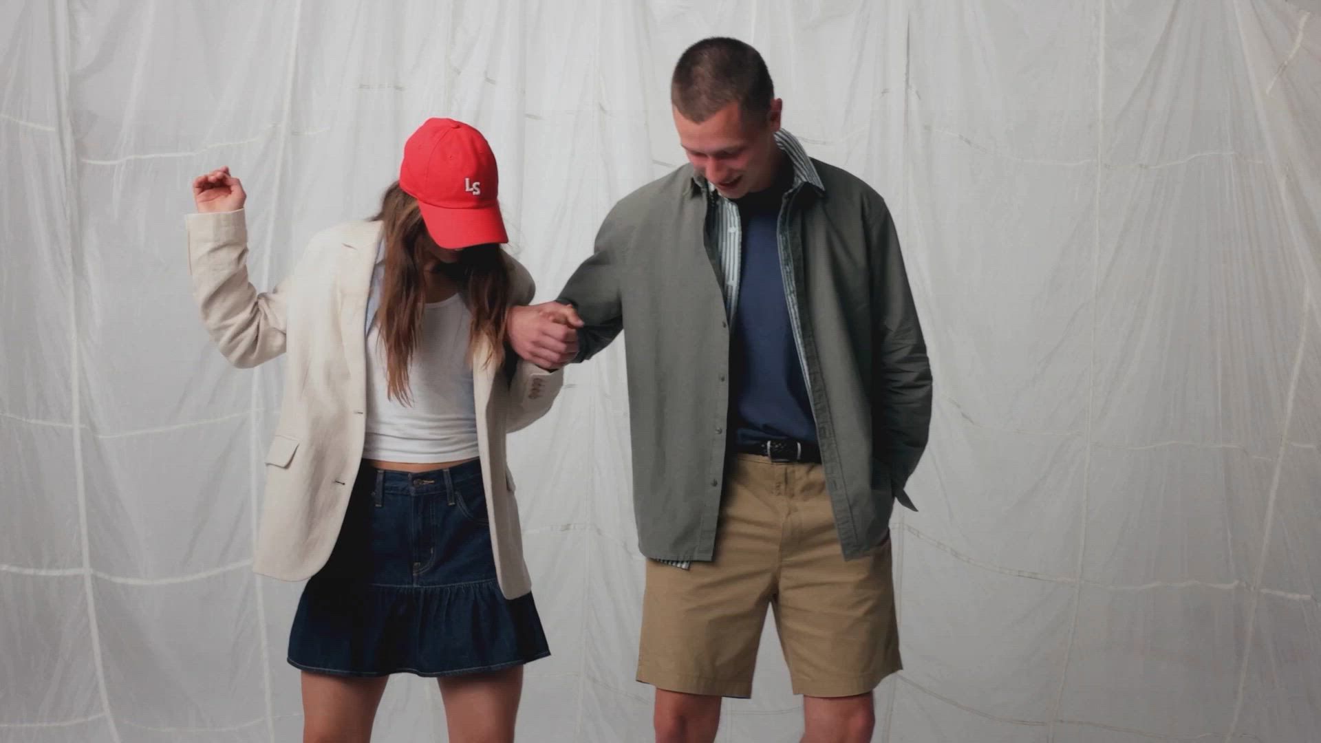 Video of models in assorted light layers