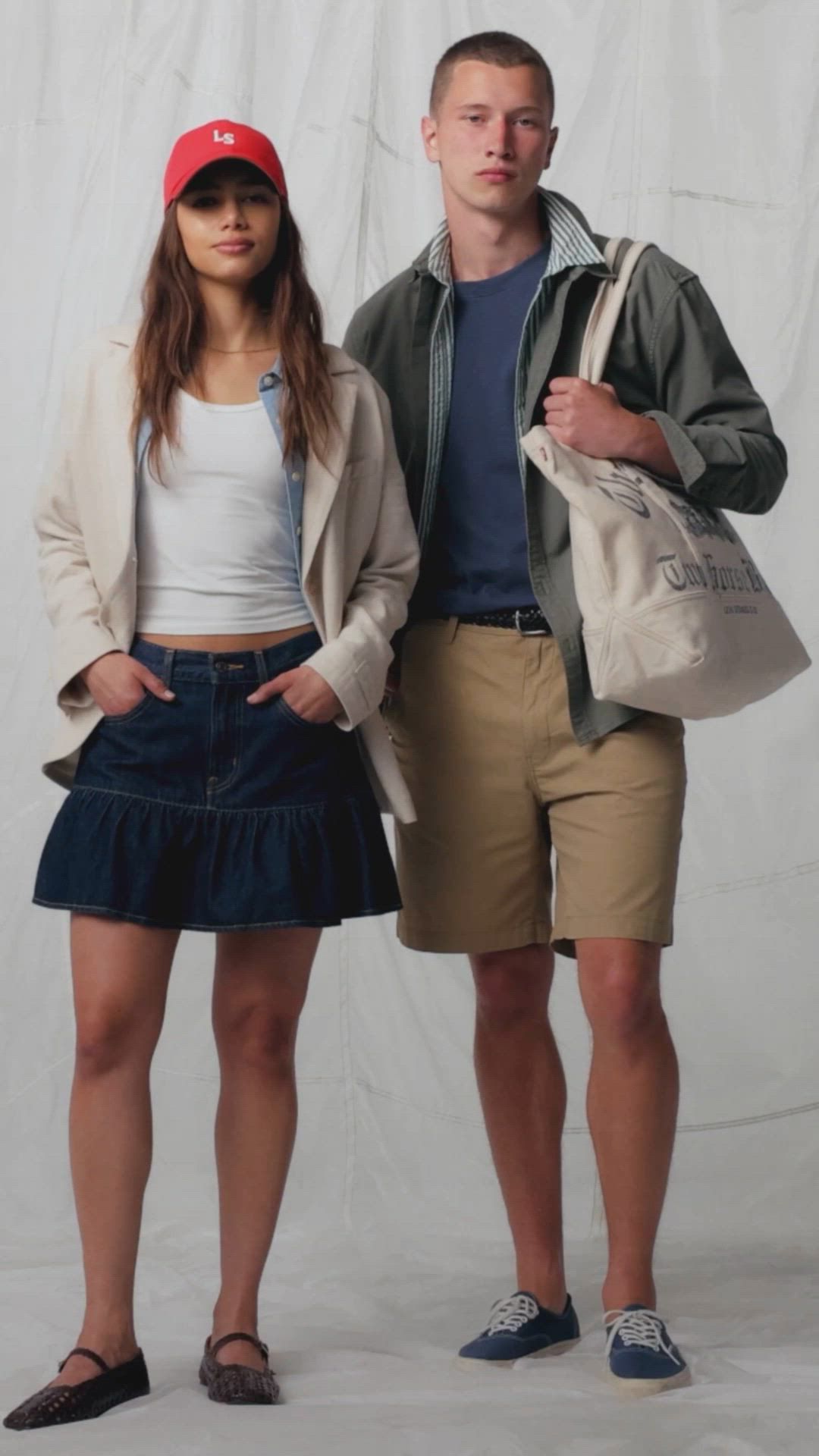 Video of models in assorted light layers
