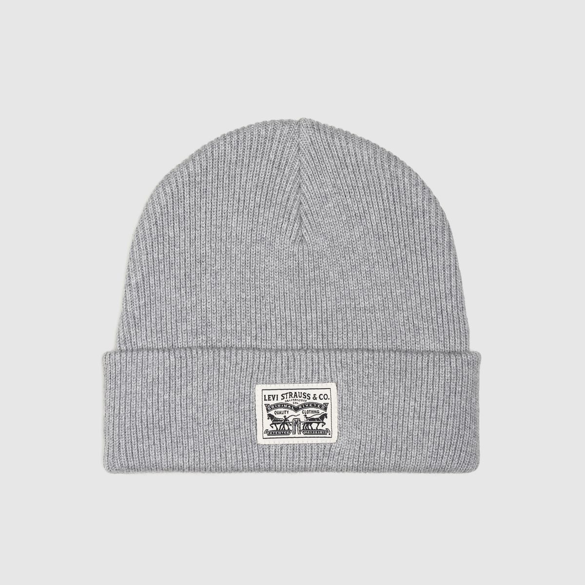 Backpatch Beanie — Regular Grey