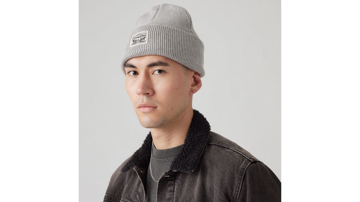 Backpatch Beanie — Regular Grey