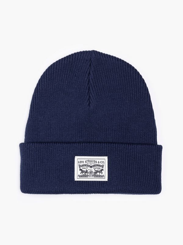 Backpatch Beanie — Navy Blue