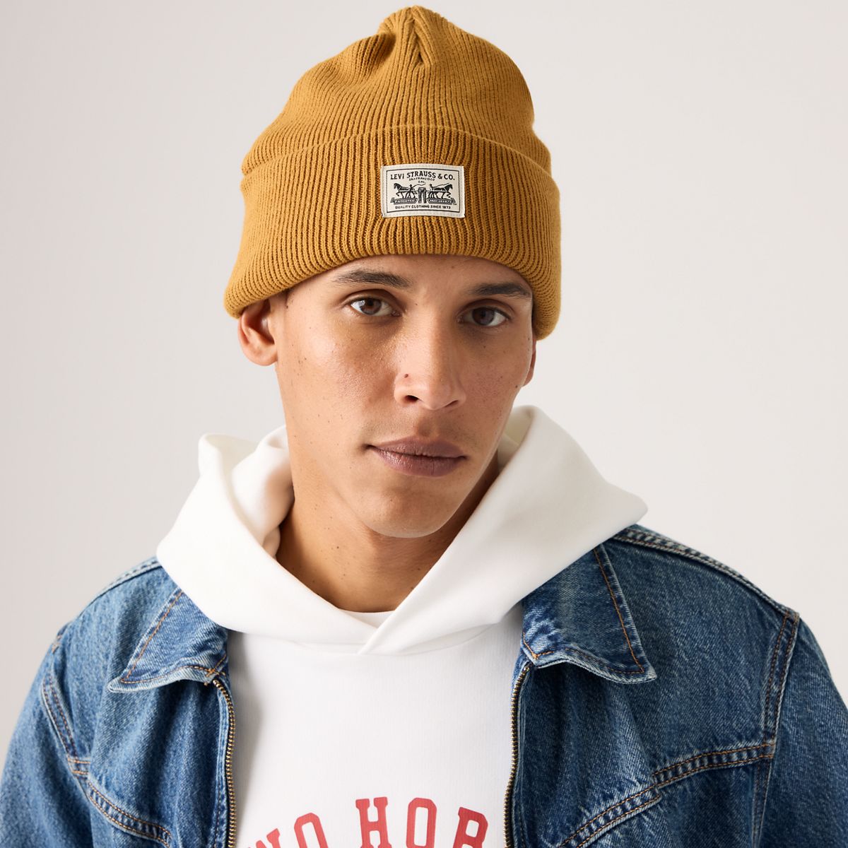 Backpatch Beanie — Golden Brown - Brown