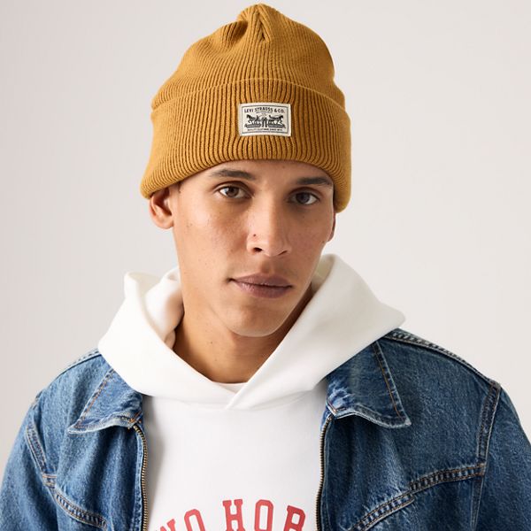 Backpatch Beanie — Golden Brown - Brown