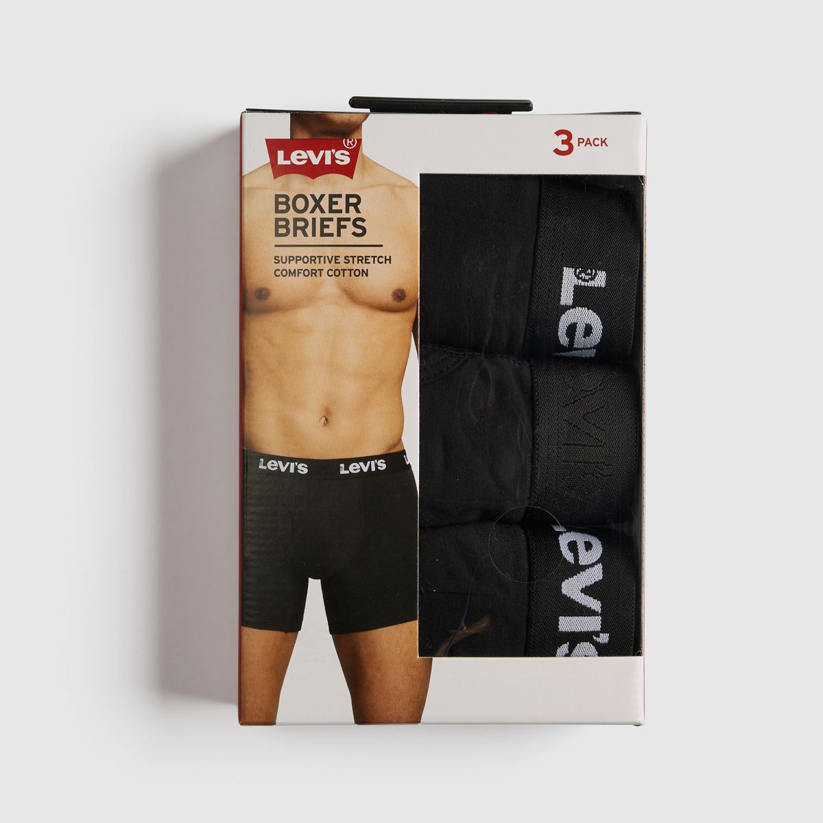 Solid Basic Boxer Briefs (3-Pack) — Black