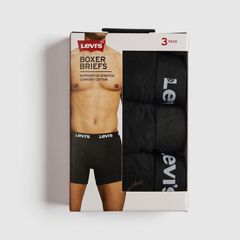 Solid Basic Boxer Briefs (3-Pack) — Black 3