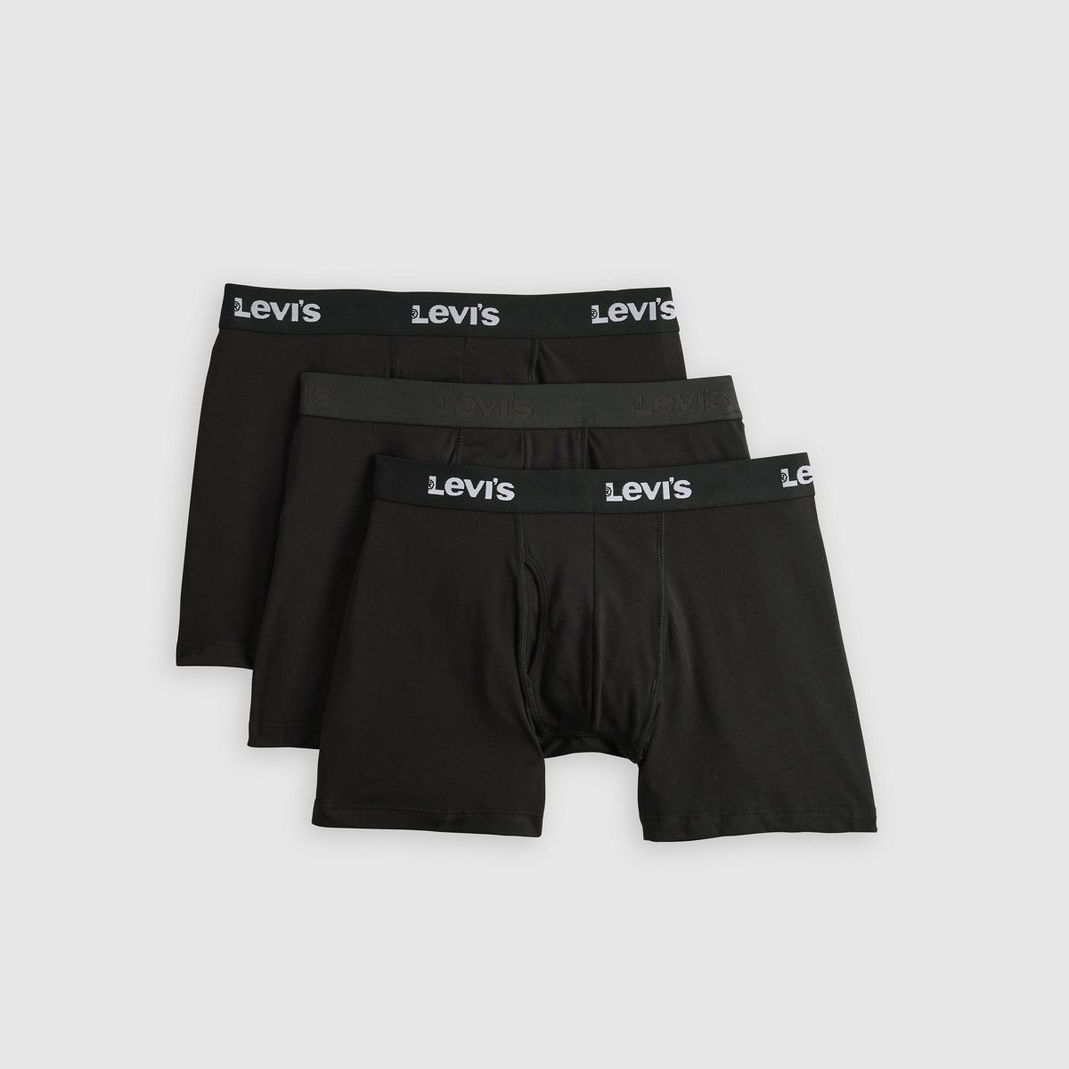 Solid Basic Boxer Briefs (3-Pack) — Black