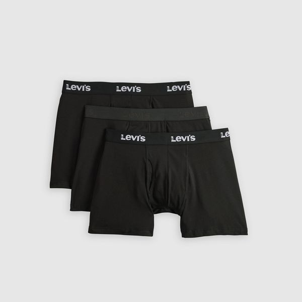 Solid Basic Boxer Briefs (3-Pack) — Black