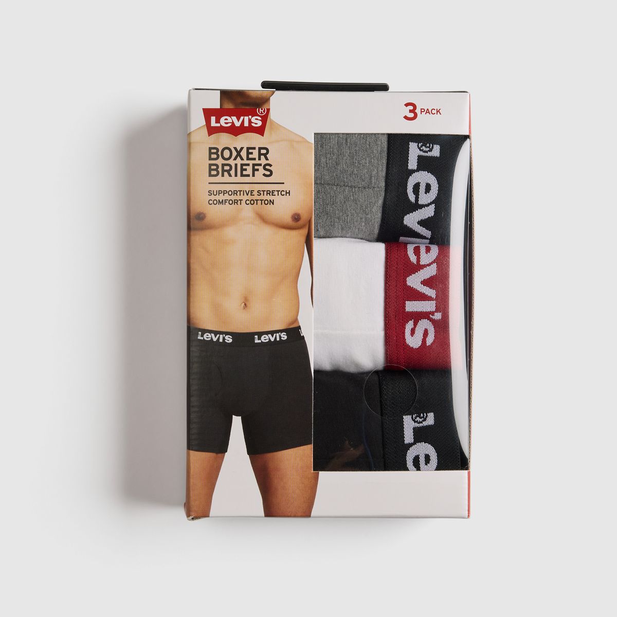 Solid Basic Boxer Briefs (3-Pack) — Black