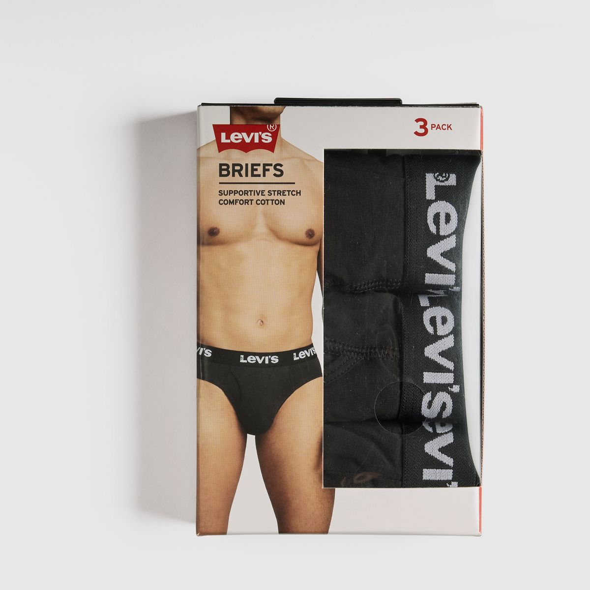 Solid Briefs (3-Pack) — Black