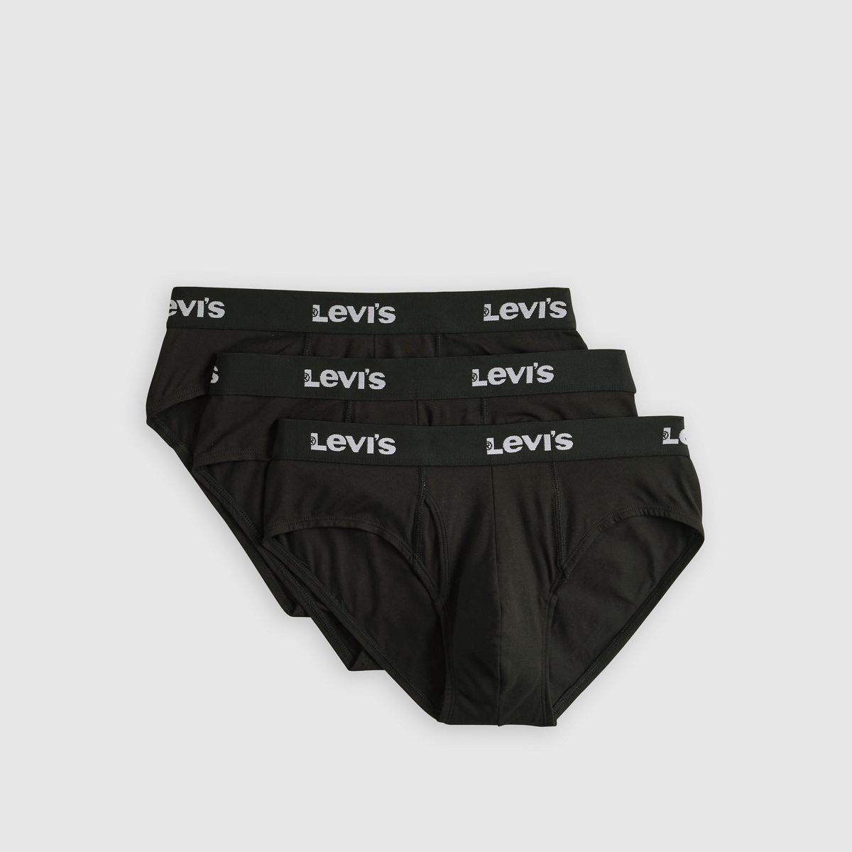 Solid Briefs (3-Pack) — Black