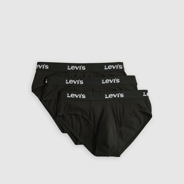 Solid Briefs (3-Pack) — Black