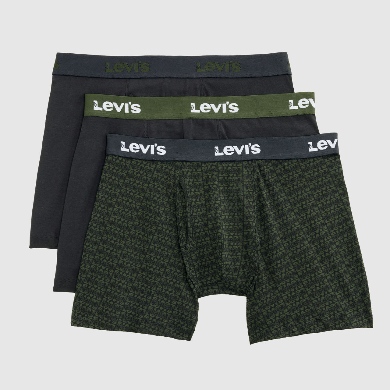Levi's Logo Print Boxer Briefs (3-pack) In Multi