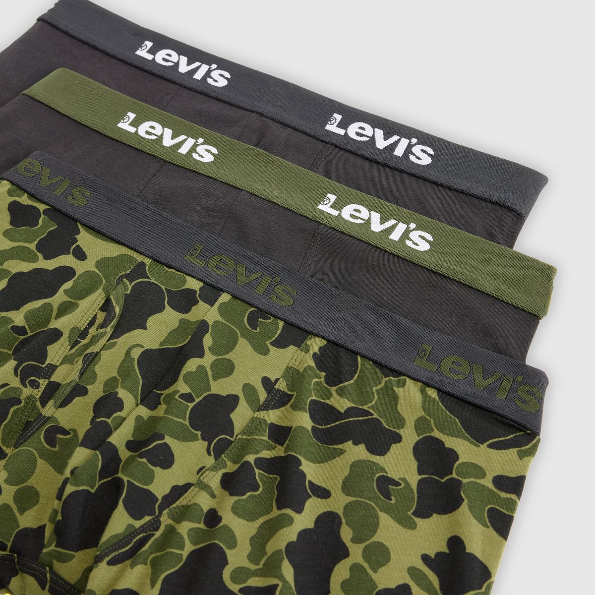 Duck Camo Print Boxer Briefs (3-Pack) — Green