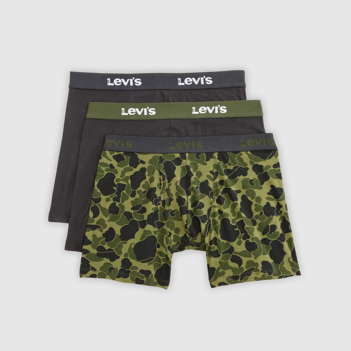 Duck Camo Print Boxer Briefs (3-Pack) — Green