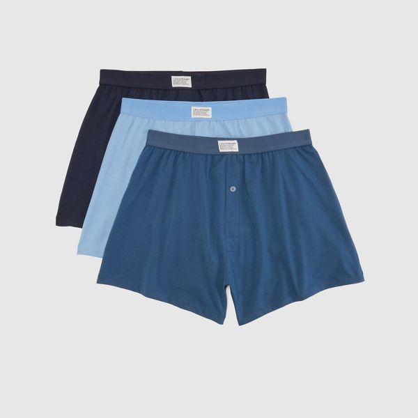Loose Jersey Boxers (3-Pack) — Blue