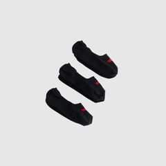 Mid Rise Footie Socks (3-Pack) — Black 1