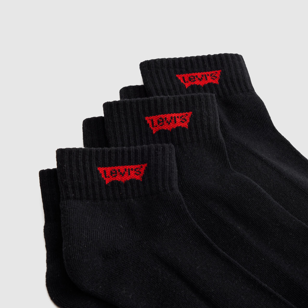 Levi's Mid Cut Socks (3-pack) In Black