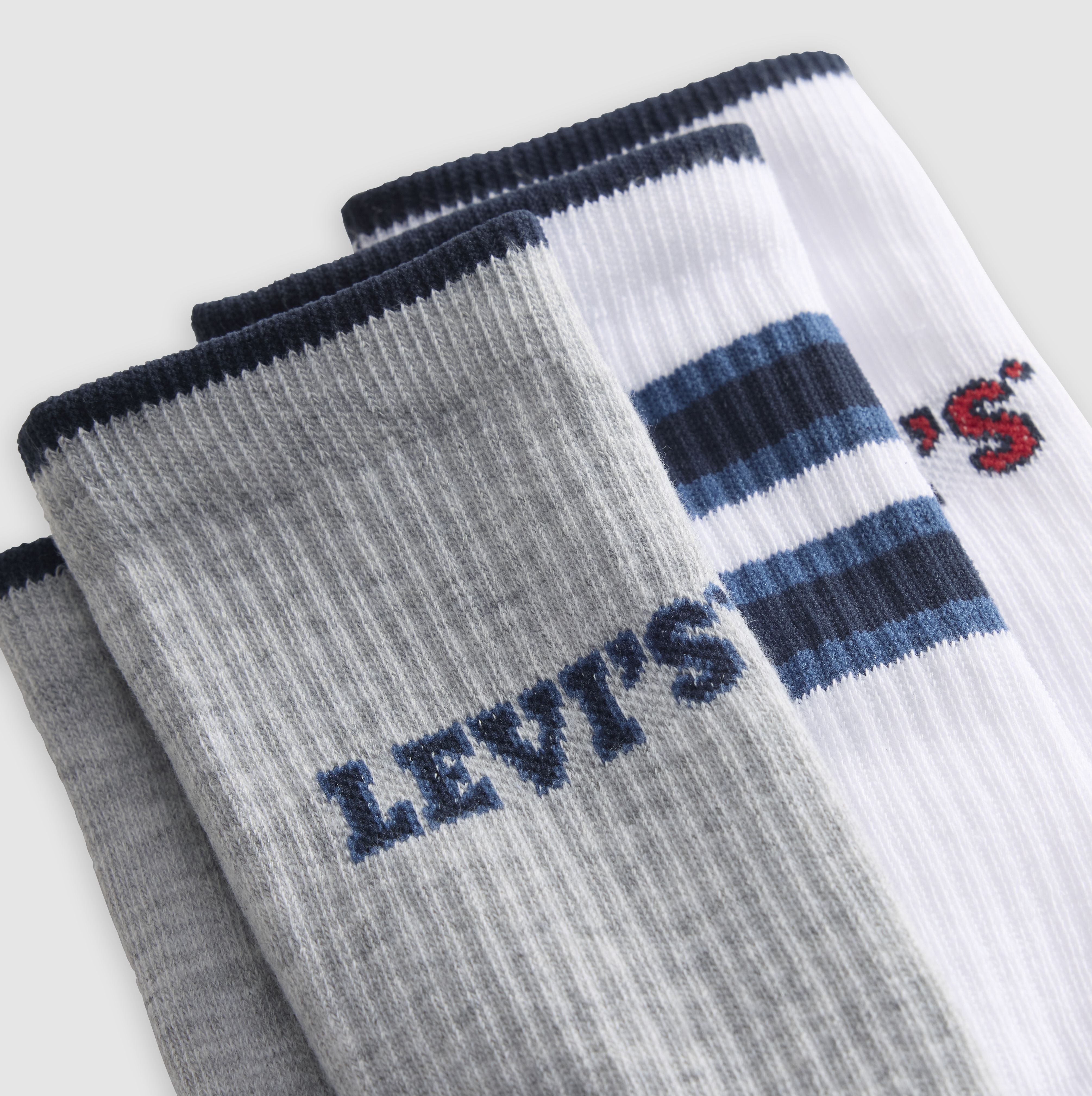 Levi's® Logo Regular Cut Socks (3 Pack) 2