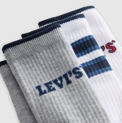 Levi's® Logo Regular Cut Socks (3 Pack) — White 2
