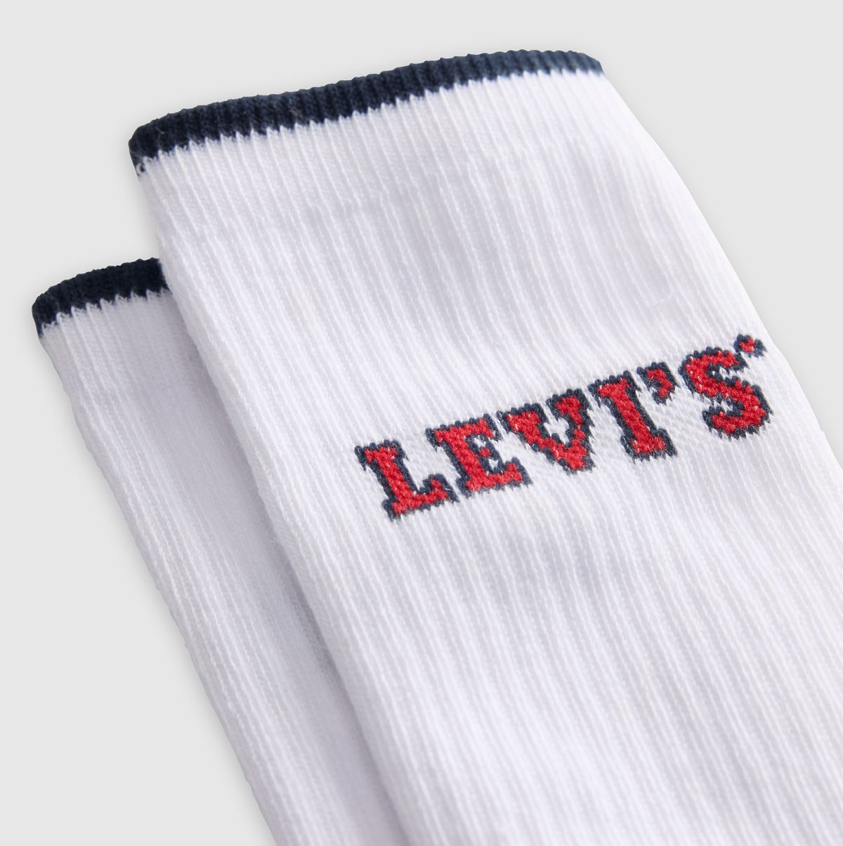 Levi's® Logo Regular Cut Socks (3 Pack) — White