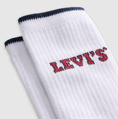 Levi's® Logo Regular Cut Socks (3 Pack) — White 3