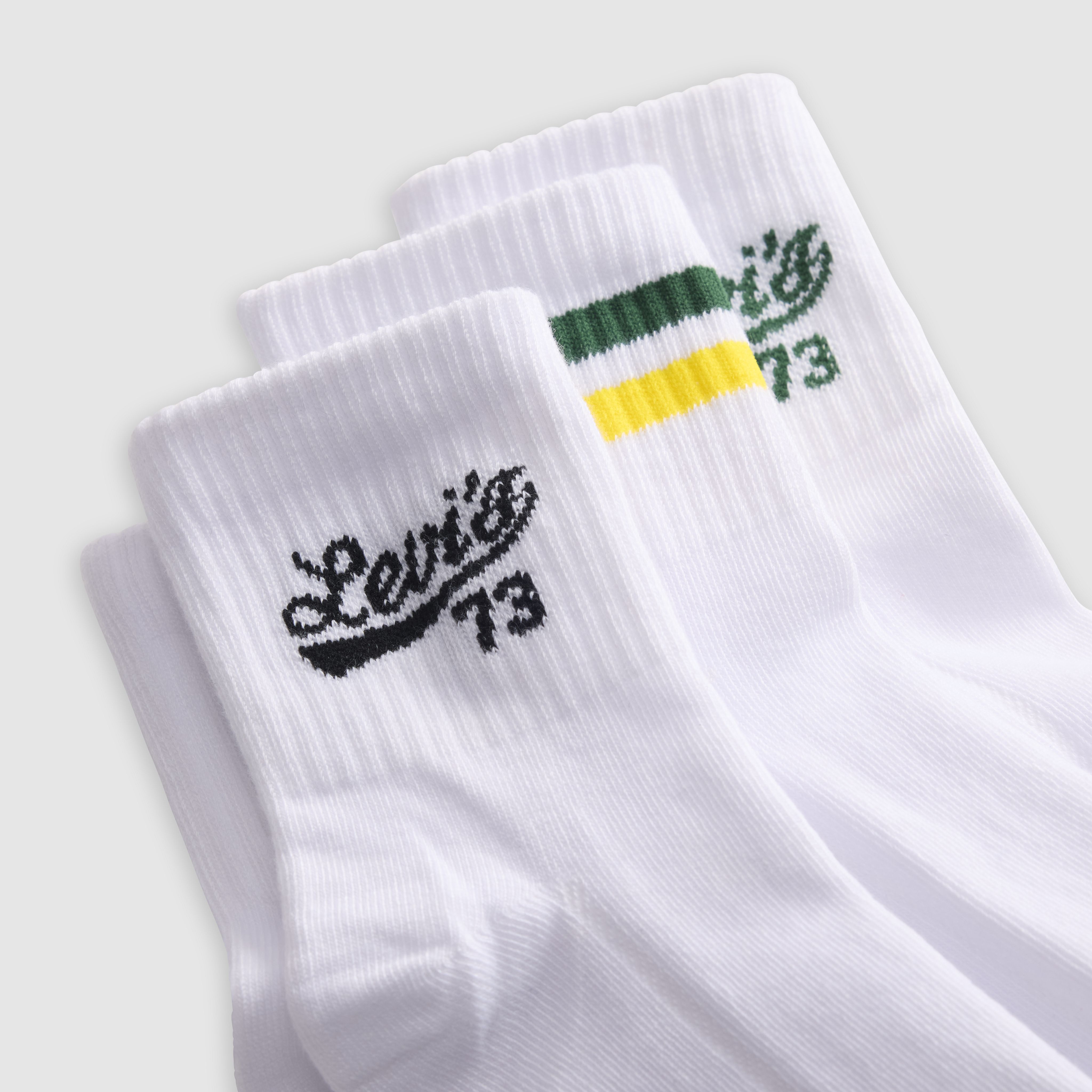 Mid Cut Stripe Logo Socks (3-pack) 2