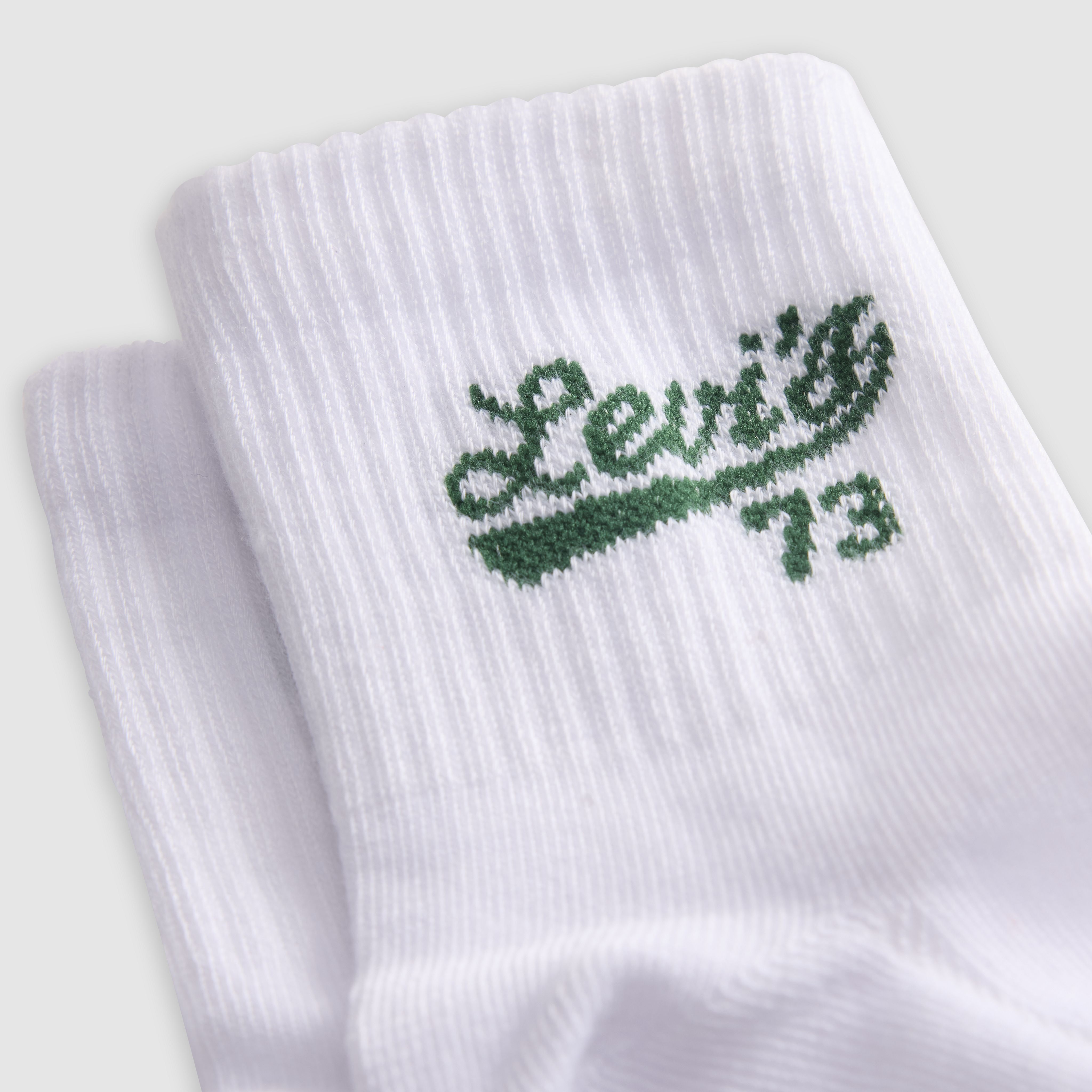 Mid Cut Stripe Logo Socks (3-pack) 3