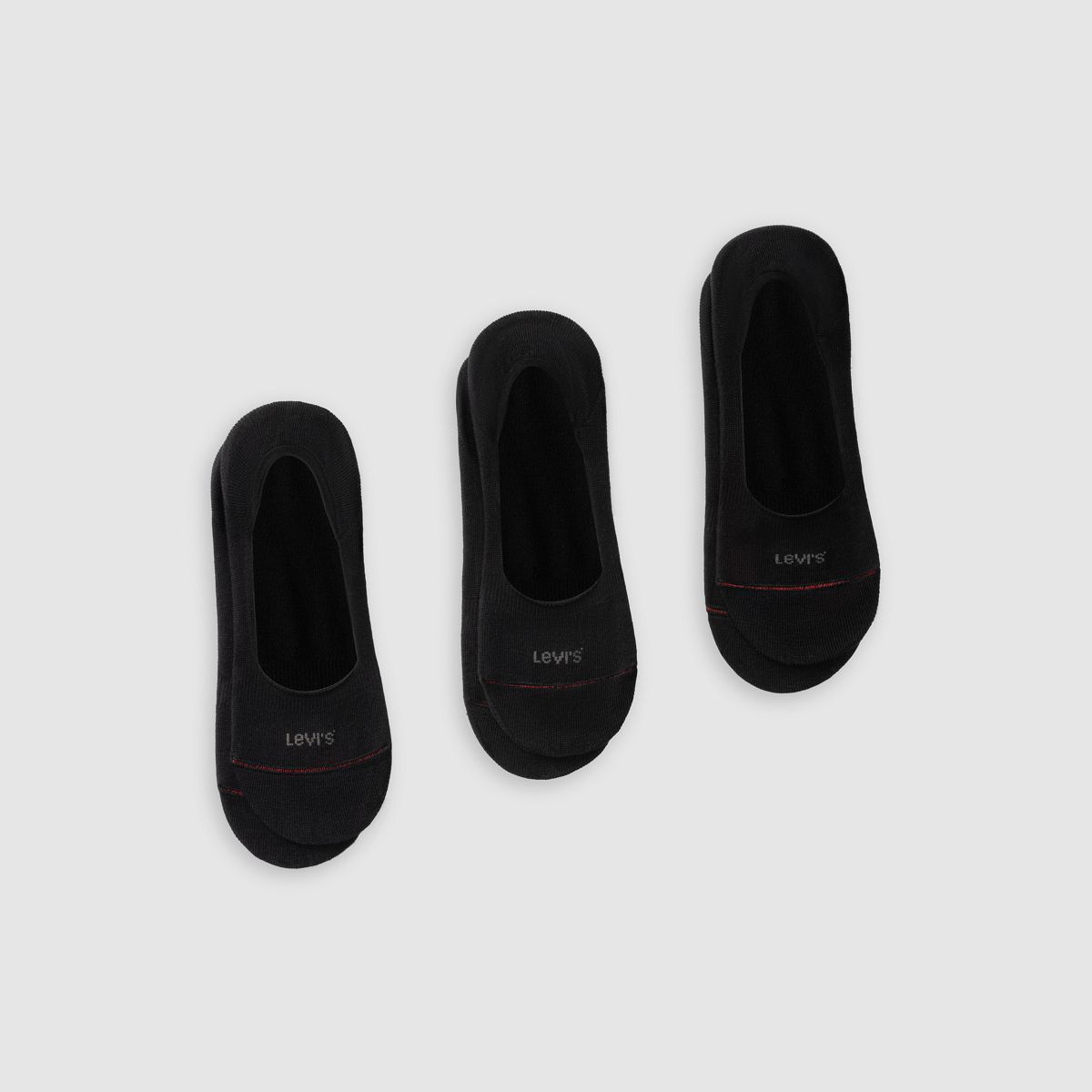 Low Rise Footie Socks (3-Pack) — Black