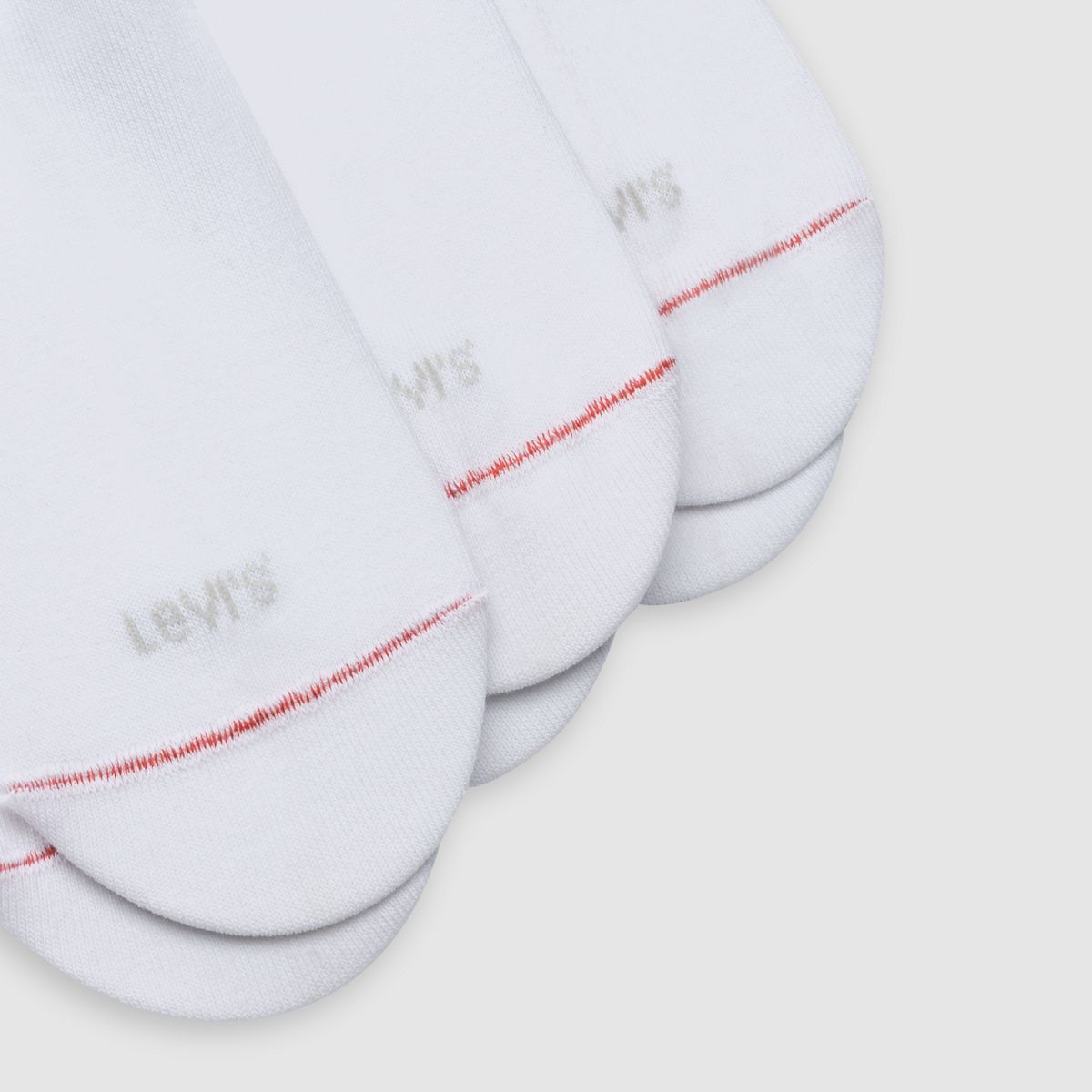 Low Cut Logo Socks (3-Pack) — White - White