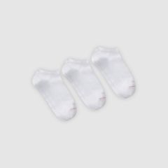 Low Cut Logo Socks (3-Pack) — White - White 1