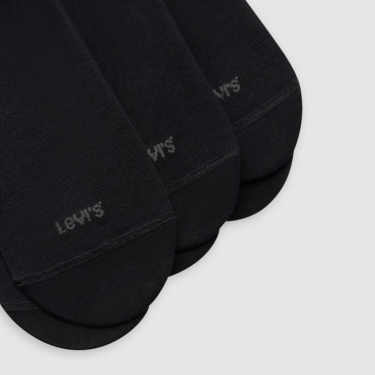 Low Cut Logo Socks (3-Pack) — Black Gold - Black