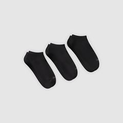 Low Cut Logo Socks (3-Pack) — Black Gold - Black 1